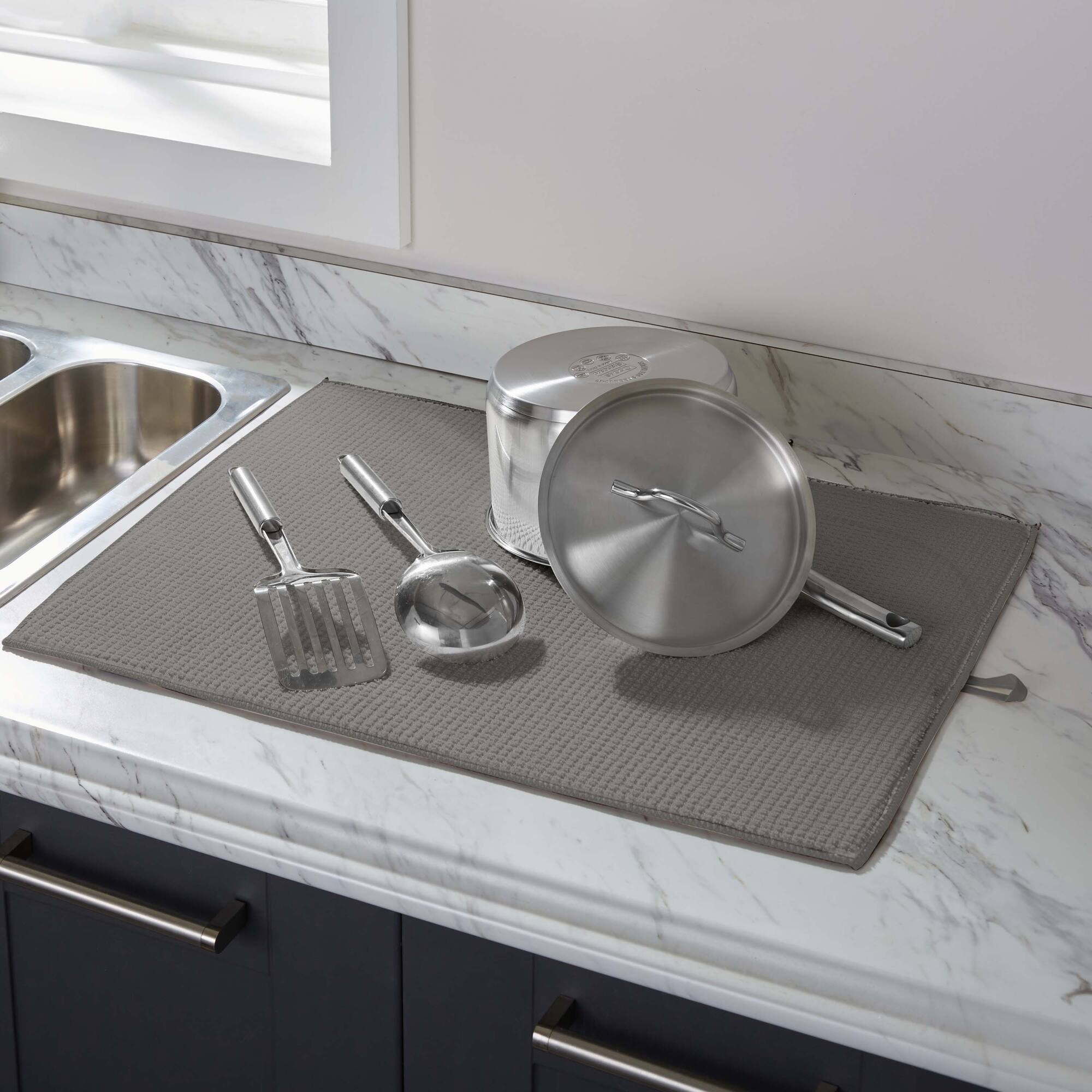 Kitchen Details Jumbo Gray Drying Mats, 2ct.